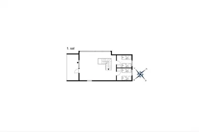 a floor plan of a small house at LF14127-Roslev-Kybehuse-127 in Roslev