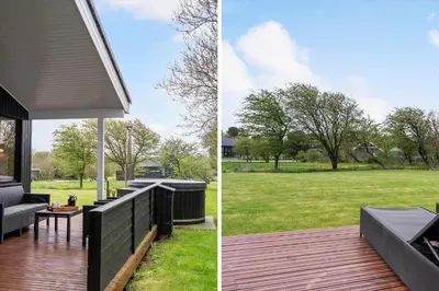 a house with a patio and a lawn at LF112-Vestervig-Ingeborgs-Alle-12 in Vestervig
