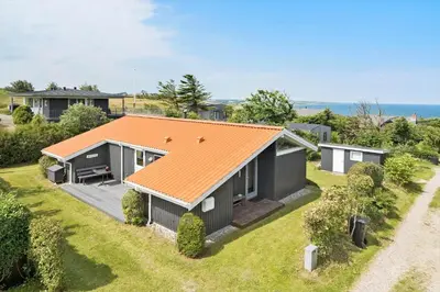 an overhead view of a house with an orange roof at LF11107-Struer-Skovvej-7 in Struer