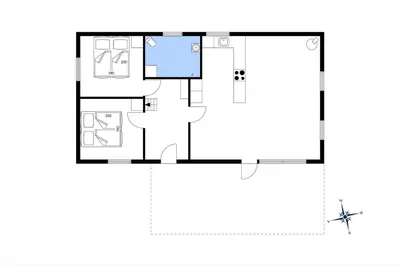 a floor plan of a small house at LF13172-Nykobing-M-Strandvaenget-76 in Ejerslev