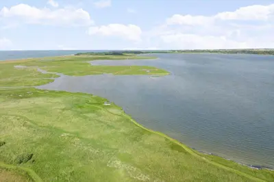 an aerial view of a large body of water at LF10221-Thyholm-Haervej-21 in Thyholm