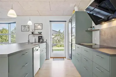 a kitchen with a sink and a counter top at JB130-Fjerritslev-Thorup-Strandvej-274 in Fjerritslev