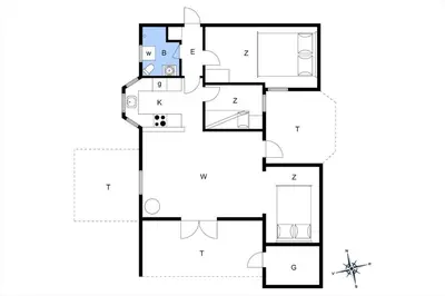 a floor plan of a house at JB183-Frostrup-Svenstibakkevej-70 in Frøstrup