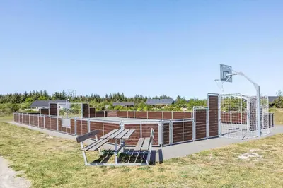 a basketball hoop with two benches and a basket at JB208-Brovst-Kronvildtvej-8 in Brovst