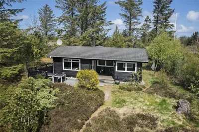 a small black house in the woods at JB988-Fjerritslev-Skovstien-6 in Fjerritslev