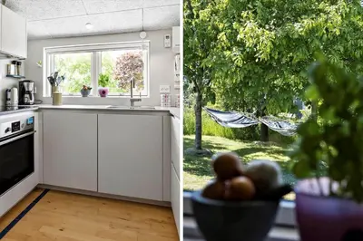 a kitchen with a sink and a window at JB294-Fjerritslev-Perikumvej-72 in Fjerritslev