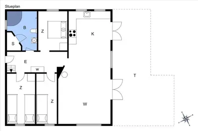 a floor plan of a house at JB171-Brovst-Ejstrup-Strandvej-28 in Brovst