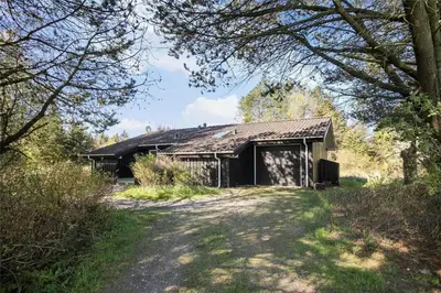 an old barn in the middle of a dirt road at JB154-Fjerritslev-Bredvandet-34 in Fjerritslev