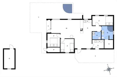 a floor plan of a house at JB291-Fjerritslev-Stenhusvej-30 in Fjerritslev