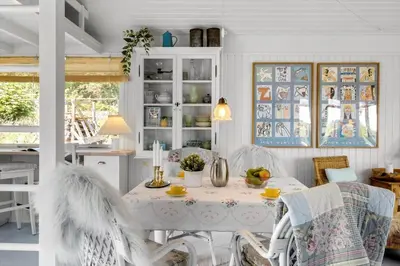 a dining room with a table and chairs at JB401-Brovst-Solsortevej-1 in Brovst