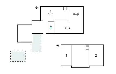 a schematic diagram of the experimental apparatus at 2 Bedroom Amazing Home In Thyholm in Thyholm