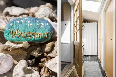 a room with a pile of rocks next to a door at LF21632-Spottrup-Rylevej-1 in Spottrup