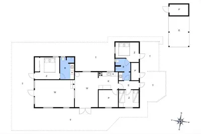 a floor plan of a house at BL1121-Saltum-Daadyrvej-7 in Saltum