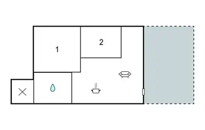 a diagram of a block with four squares at Nice Home In Hanstholm With House Sea View in Hanstholm