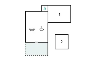 an illustration of an open box with the number at Beautiful Home In Hanstholm With House A Panoramic View in Hanstholm