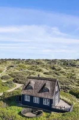 an aerial view of a house in a field at BL1146-Saltum-Kalundborgvej-25 in Saltum