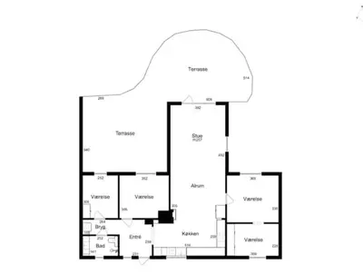 a floor plan of a house at Horse Estate Farm Stay - Beautiful Surroundings in Bøvlingbjerg