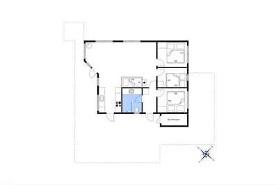 a drawing of a floor plan of a house at 1071-Thisted-Gravsesvej-30 in Klitmøller