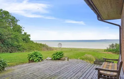 a porch with a view of the ocean at Gorgeous Home In Lemvig With Wifi in Lemvig