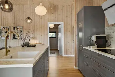a kitchen with a sink and a counter top at BL1150-Saltum-Tolhoj-46 in Saltum