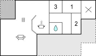 an image of a diagram of a house at Holiday Home Brovst With A Fireplace 03 in Brovst