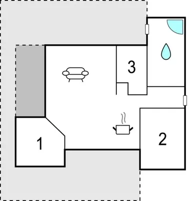 a diagram of a block diagram of a house at Holiday Home Pandrup 07 in Pandrup