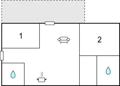 a diagram of a diagram of a house at Holiday Home Pandrup With Fireplace Ii in Pandrup