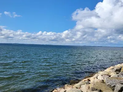 a view of a large body of water at 7 person holiday home in Løgstør-By Traum in Trend