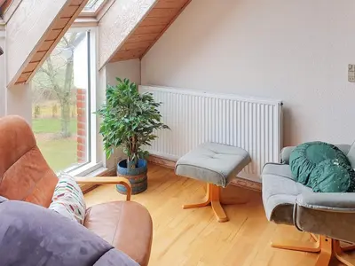 a living room with two couches and a window at Luxury Retreat with Pool - By Traum Ferienwohnungen in Hvalpsund