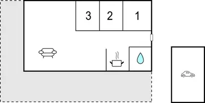 a diagram of the periodic table of elements with a line graph at Three-Bedroom Holiday Home In Spottrup in Spottrup