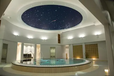 a large building with a starry ceiling at Hotel Thinggaard in Hurup