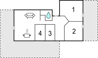 a block diagram of a block diagram of a house at Four-Bedroom Holiday Home In Lokken in Løkken