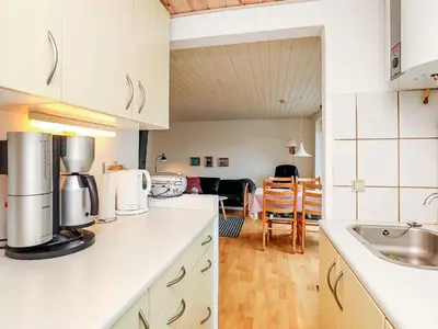 a kitchen with a sink and a counter top at 4 person holiday home in Nykøbing M-By Traum in Refshammer