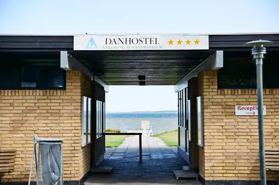 a building with a sign that reads danish hospital at Danhostel Nykøbing Mors in Nykøbing Mors
