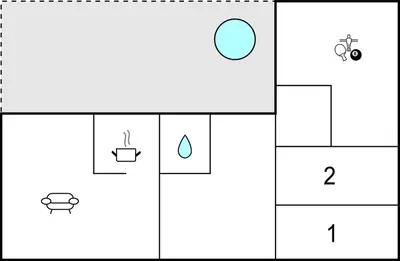 a crossword puzzle with a water drop and a bee at Two-Bedroom Holiday Home In Spottrup in Spottrup