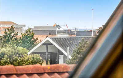 a view from a window of a roof at Gorgeous Home In Thisted With Sauna in Thisted