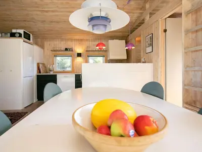 a bowl of fruit on a table in a kitchen at Charming Beach Retreat - By Traum Ferienwohnungen in Fjerritslev