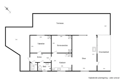 a floor plan of a house at Cozy house with stunning sea views in Pandrup