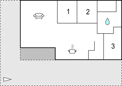 a schematic diagram of the experimental setup at Holiday Home Ruthsvej in Løkken
