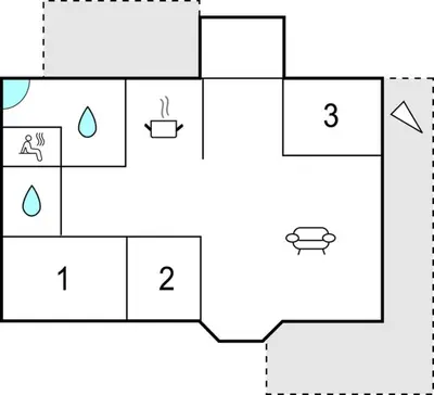 a block diagram of a block diagram of a toilet at Holiday Home Harestien Brovst in Brovst