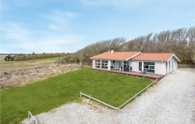 an aerial view of a house with a large yard at Stunning Home In Vestervig With Wifi in Vestervig
