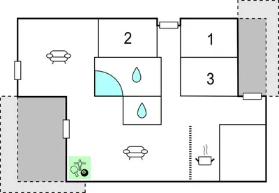a schematic diagram of the experimental setup at Holiday Home Bronzehøjen Højslev in Højslev