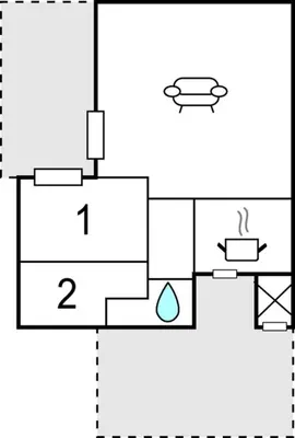 a block diagram of a house at Holiday Home Hellesvej Løgstør Xi in Løgstør