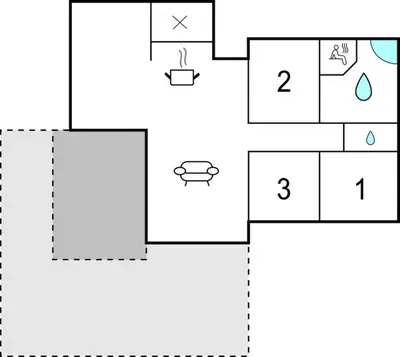 a block diagram of a block diagram of a house at Holiday Home Kronvildtvej Brovst Vi in Brovst