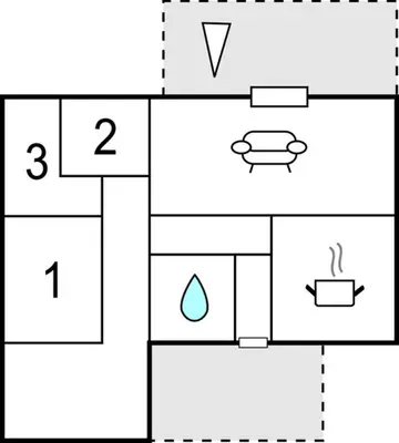 a block diagram of a diagram of a bathroom with a sink at Holiday Home Strandvejen Harboøre X in Harboør