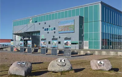 a building with two large rocks in front of it at Holiday Home Viktoriavej Harboøre Ii in Harboør