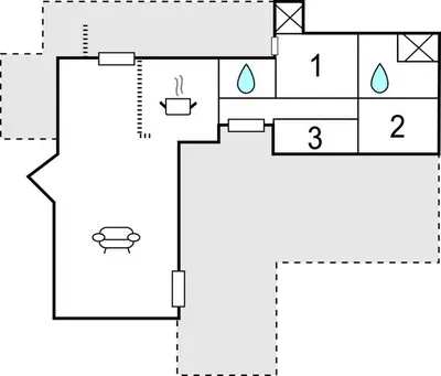 a floor plan of a house at Pynten in Løkken