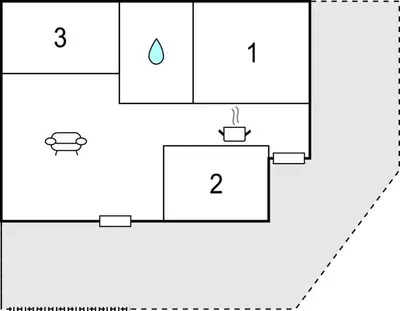 a schematic diagram of a reactivity detector with two boxes at Holiday Home Kristinesvej Blokhus X in Blokhus