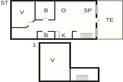 a schematic diagram of the experimental apparatus at 4 person holiday home in Brovst-By Traum in Brovst