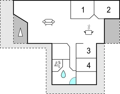 a schematic diagram of the experimental apparatus at Holiday Home Benediktesvej Løgstør X in Løgstør